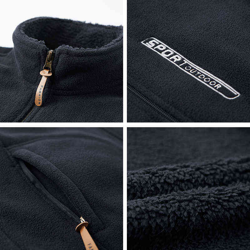 Men Fleece Vest Jacket Spring Windproof Casual Warm Vest Coat Men Large Size Clothing S-5XLWinter Vest Men's Jackets 211119