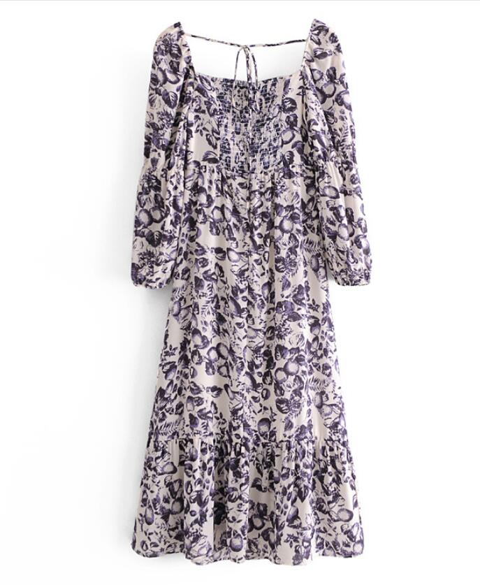 2021 Spring Women BOHO Flower Print Loose Long Dress Holiday Slash Collar Back bandage Elastic Ruched Long Sleeve Dresses, Red
2021 Spring Women BOHO Flower Print Loose Long Dress Holiday Slash Collar Back bandage Elastic Ruched Long Sleeve Dresses, Red
