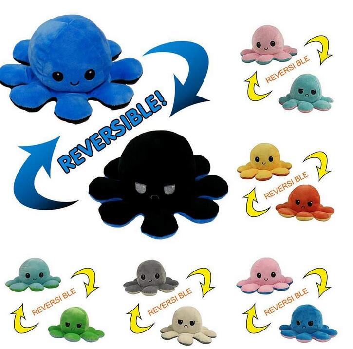 2021 latest new reversible octopus plush toys 10*20cm Stuffed Animals Cute flipped octopus doll double-sided expression octopus FY7309, Many colors
2021 latest new reversible octopus plush toys 10*20cm Stuffed Animals Cute flipped octopus doll double-sided expression octopus FY7309, Many colors