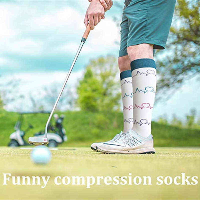 3/5/6/7/8 Pairs Lot Pack Women Men Compression Socks Stockings Elastic Sports Beautiful Leg Running Nurse Climbing Cycling Socks 220105