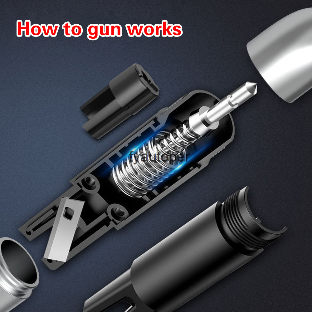 Glass Window Breaker Life-Saving Escape Car Emergency Tool Portable Seat Belt Cutter Safety Hammer Spring Type