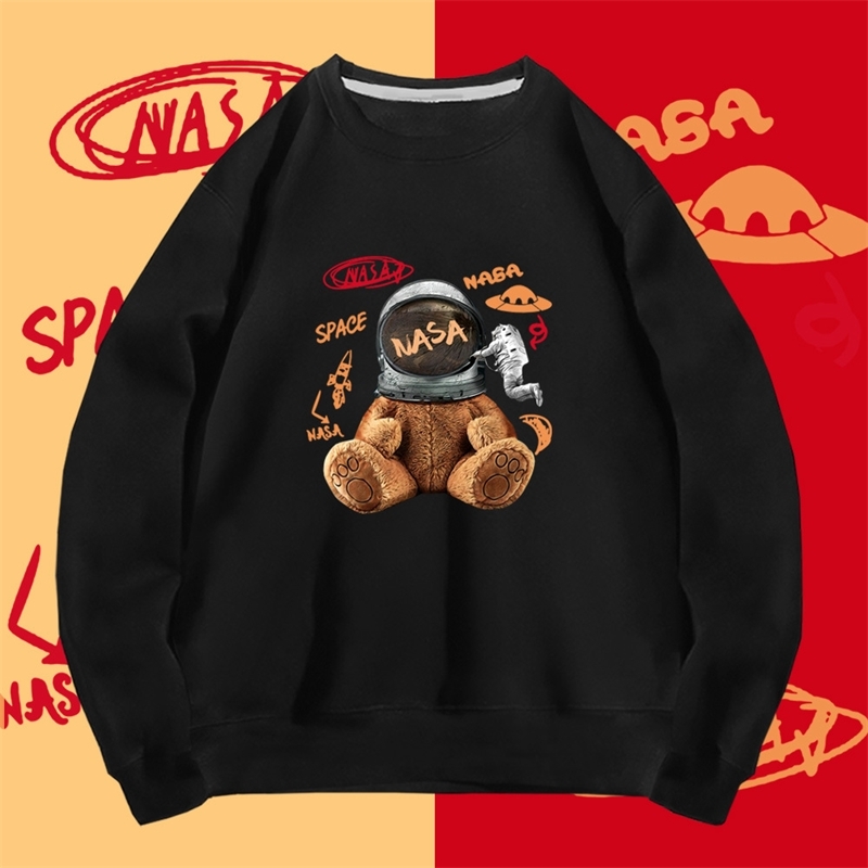 NASA crew round neck sweater men's and women's thickened cotton loose clothes Cartoon Bear Korean top fashion, 2253 nasa bear black
NASA crew round neck sweater men's and women's thickened cotton loose clothes Cartoon Bear Korean top fashion, 2253 nasa bear black
