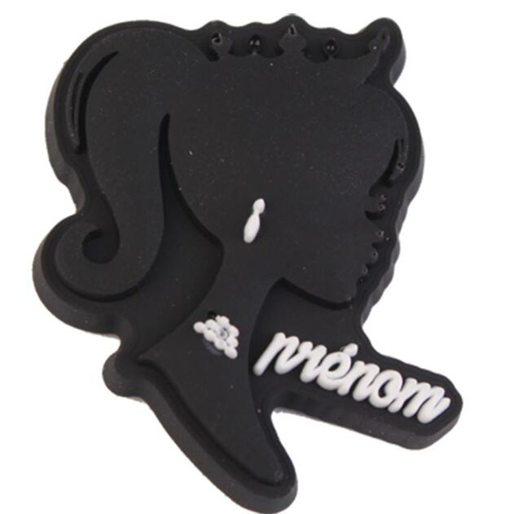 black girl women shoe charms pvc soft rubber shoecharms buckle cartoon garden shoe decoration brithday party gift