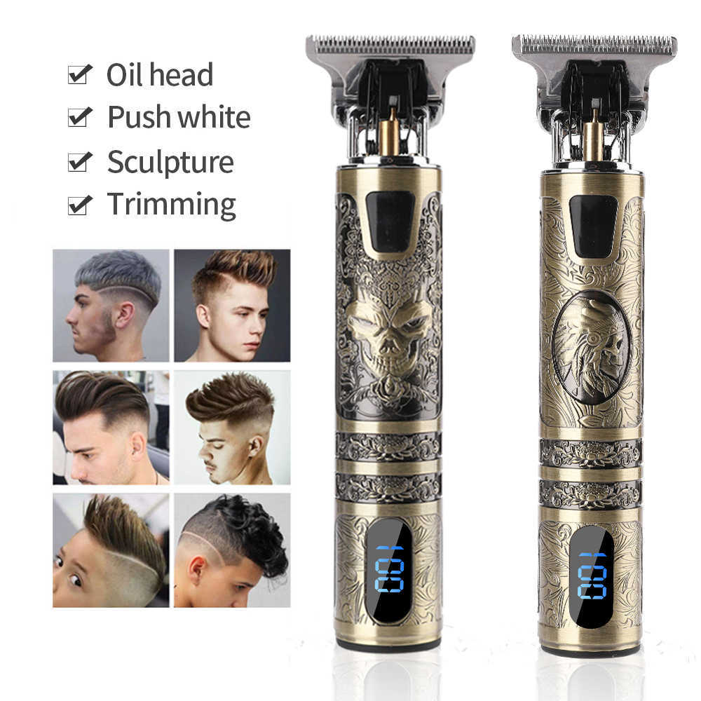2021 USB Hair Clipper Professional Electric Hair Trimmer Barber Shaver Trimmer Beard 0mm Men Hair Cutting Machine For Men X0625