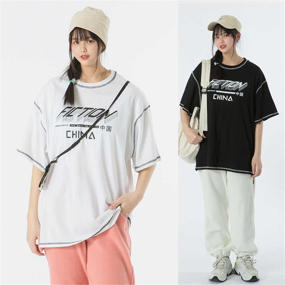 T-shirt Men Style Summer Short Sleeve Printed Tee Hip Hop Oversized Cotton Casual Harajuku Streetwear Top Tshirts Clothing 210601