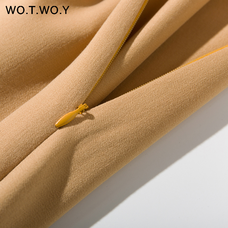 WOTWOY Summer Formal HighWaist Women Skirt Office Lady MidCalf Length Straight Womens Skirt Elegant White Skirt Femme 210311