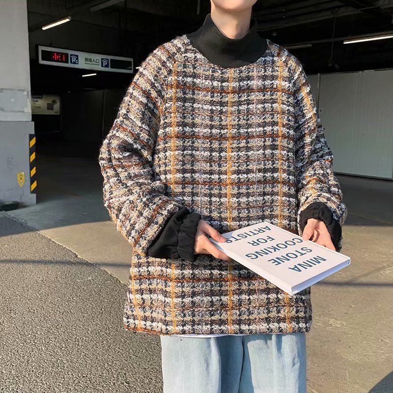 2021 New Winter Woolen Plaid Hoodie Men's Fashion Retro Casual Stand-up Collar Sweatshirt Men Streetwear Hip-hop Pullover Hoodies Mens Hm4k, As shown in figure
2021 New Winter Woolen Plaid Hoodie Men's Fashion Retro Casual Stand-up Collar Sweatshirt Men Streetwear Hip-hop Pullover Hoodies Mens Hm4k, As shown in figure