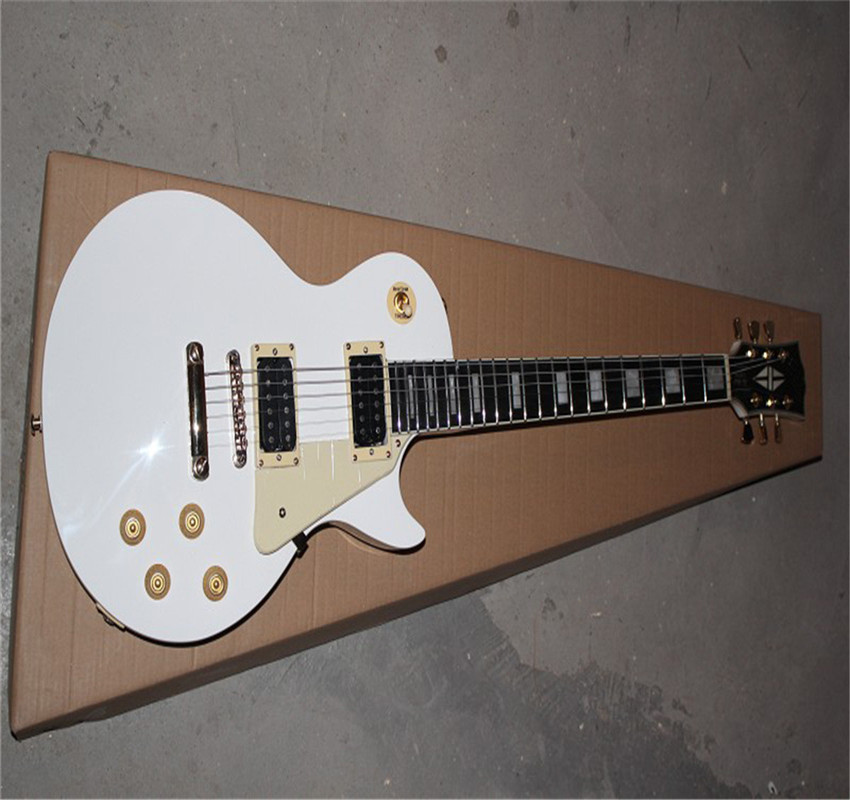 les cream Custom shop Electric guitar with Gold guard golden tuning keys ebony board