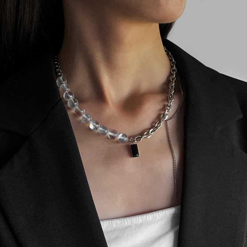 Pendant Necklaces Ingemark Goth Stainless Steel Chain For Women Hip Hop Neck Acrylic Bead Water Proof Jewelry Accessories Friends Gifts, Silver
Pendant Necklaces Ingemark Goth Stainless Steel Chain For Women Hip Hop Neck Acrylic Bead Water Proof Jewelry Accessories Friends Gifts, Silver