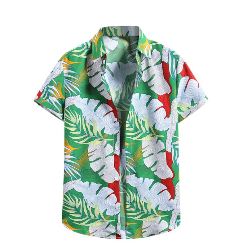 Men' Casual Shirts Mens Leaves Printed Camisa Masculina Summer Hawaiian Blouse Men Vintage Short Sleeve Lapel Buttons Blusas, Black
Men' Casual Shirts Mens Leaves Printed Camisa Masculina Summer Hawaiian Blouse Men Vintage Short Sleeve Lapel Buttons Blusas, Black