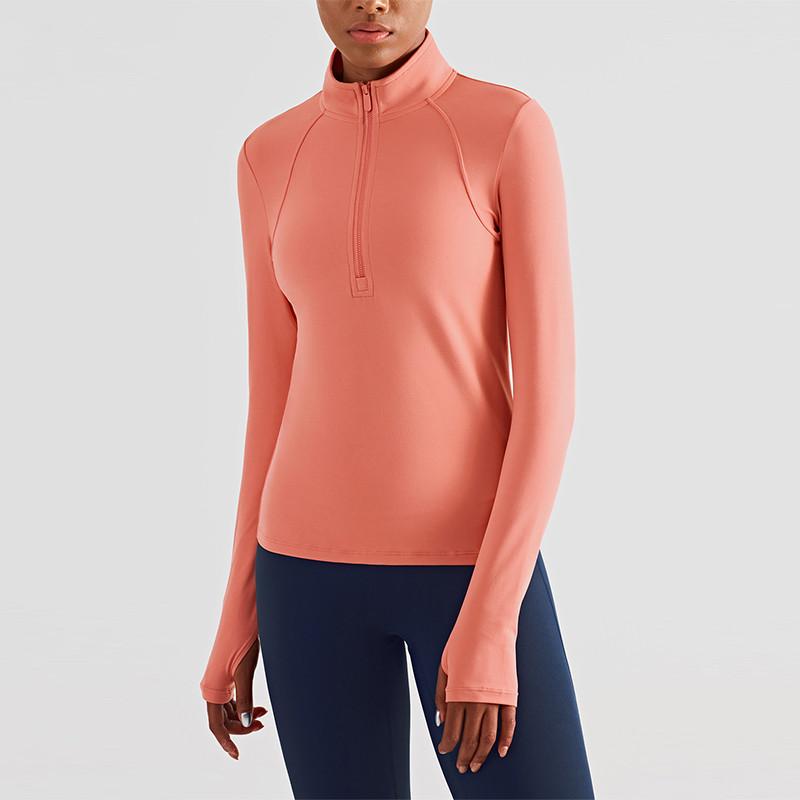 Yoga Outfit Nude Wear Jacket Coat High Collar Half Zipper Long Sleeve Sports Female Gym Fitness Clothes T-Shirt Outside Woman
Yoga Outfit Nude Wear Jacket Coat High Collar Half Zipper Long Sleeve Sports Female Gym Fitness Clothes T-Shirt Outside Woman