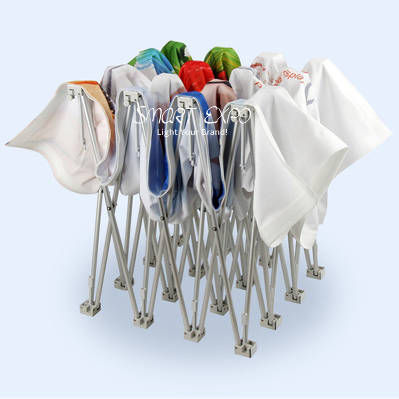 Fabric Pop Up 5ft W150xH225cm Straight Advertising Display with Custom Logo Printing Graphic for Exhibition Show and Store Promotion