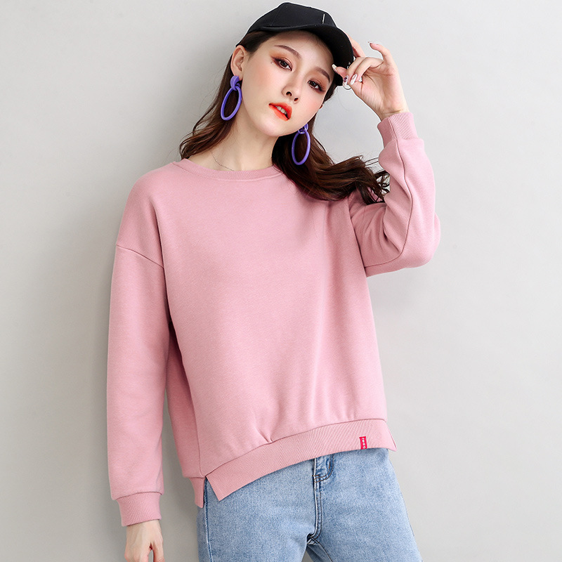 New Women Casual Long Sleeve Pullover Sweatshirt Winter Warm Hoodies Sweatshirts 201102