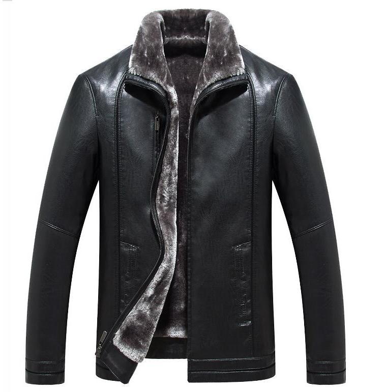 Men's Fur & Faux High Quality Plus Size Business Casual Leather Jacket Korean Men Winter Warm Stand Collar Outwear Slim Coats -5XL, Black
Men's Fur & Faux High Quality Plus Size Business Casual Leather Jacket Korean Men Winter Warm Stand Collar Outwear Slim Coats -5XL, Black