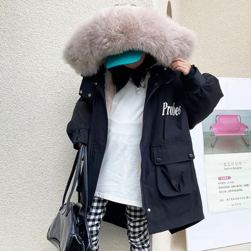 Jackets Natural Real Raccoon Fur Collar Girls Coat Parkas Children's Outerwear Winter Boys Oversize Jacket With Padded L1391, Blue;gray
Jackets Natural Real Raccoon Fur Collar Girls Coat Parkas Children's Outerwear Winter Boys Oversize Jacket With Padded L1391, Blue;gray