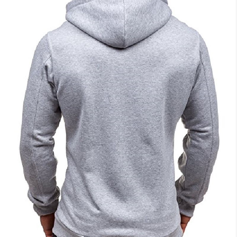 mens Casual Solid color zip Drawstring hoodie male slim Simple Hooded Sweatshirts Spring autumn Elastic cuffs Cardigan Top 201020
