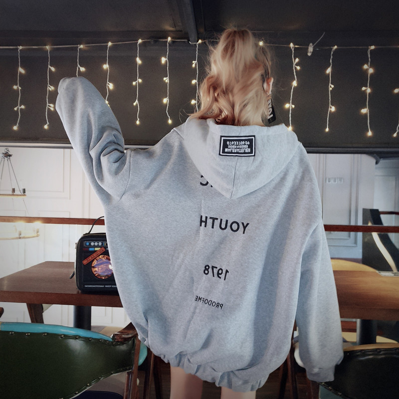 Add velvet long sweater women autumn and winter loose hip hop couples Korean national tide, Customize
Add velvet long sweater women autumn and winter loose hip hop couples Korean national tide, Customize