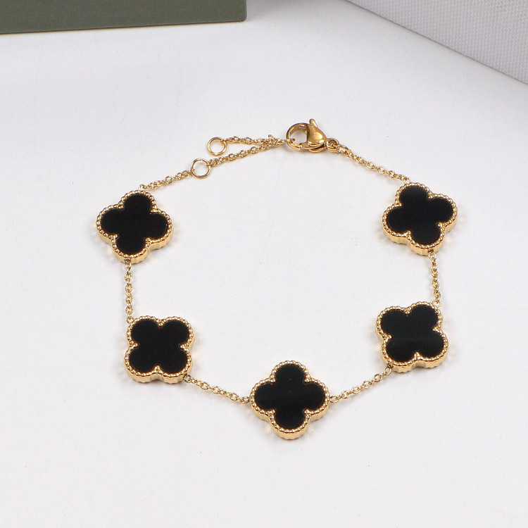 New women's four-leaf chain clover Van five-flower bracelet titanium steel Cleef 14K multicolor Arpels bracelets with box rr5
New women's four-leaf chain clover Van five-flower bracelet titanium steel Cleef 14K multicolor Arpels bracelets with box rr5