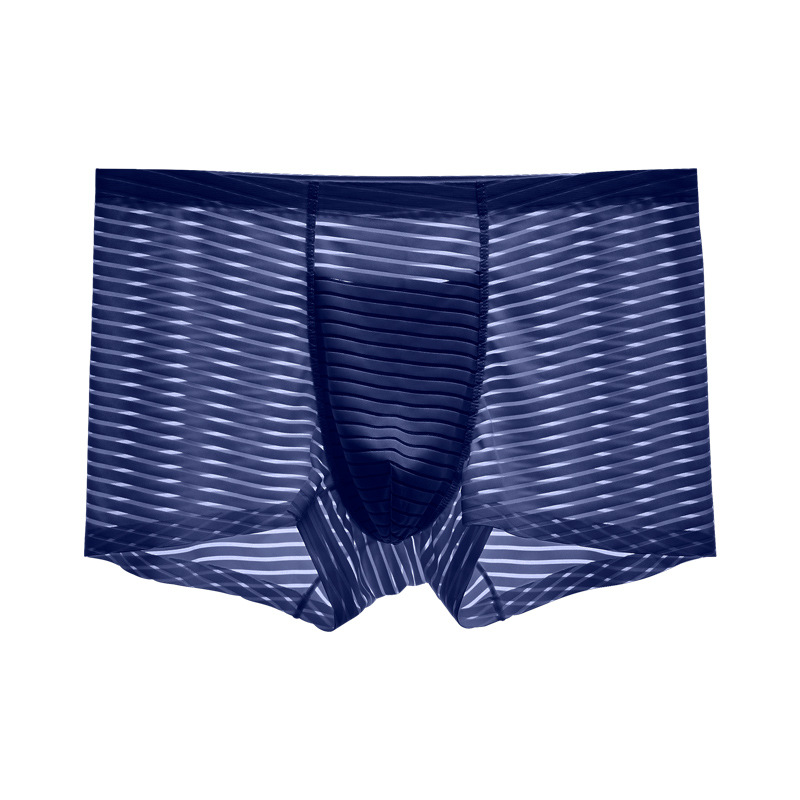 Summer Ice Silk Seamless Soft Man Underwear Mesh Breathable Stripe Mens Boxers Fashion Youth Male Solid Cueca Underpants, Black;white
Summer Ice Silk Seamless Soft Man Underwear Mesh Breathable Stripe Mens Boxers Fashion Youth Male Solid Cueca Underpants, Black;white