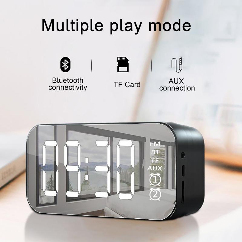 Portable Speakers Rectangular Subwoofer Mirror Wireless Bluetooth Alarm Clock Speaker Tf Card Aux Connection For Mobile Phones Tablet 
Portable Speakers Rectangular Subwoofer Mirror Wireless Bluetooth Alarm Clock Speaker Tf Card Aux Connection For Mobile Phones Tablet