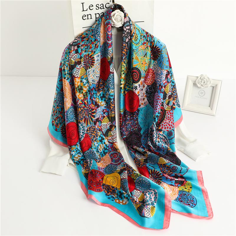 Scarves Summer Silk Scarf Women Bandana Print Shawl Female Neckerchief Fashion Lady Head Wraps Foulard Square Hijab 2021
Scarves Summer Silk Scarf Women Bandana Print Shawl Female Neckerchief Fashion Lady Head Wraps Foulard Square Hijab 2021
