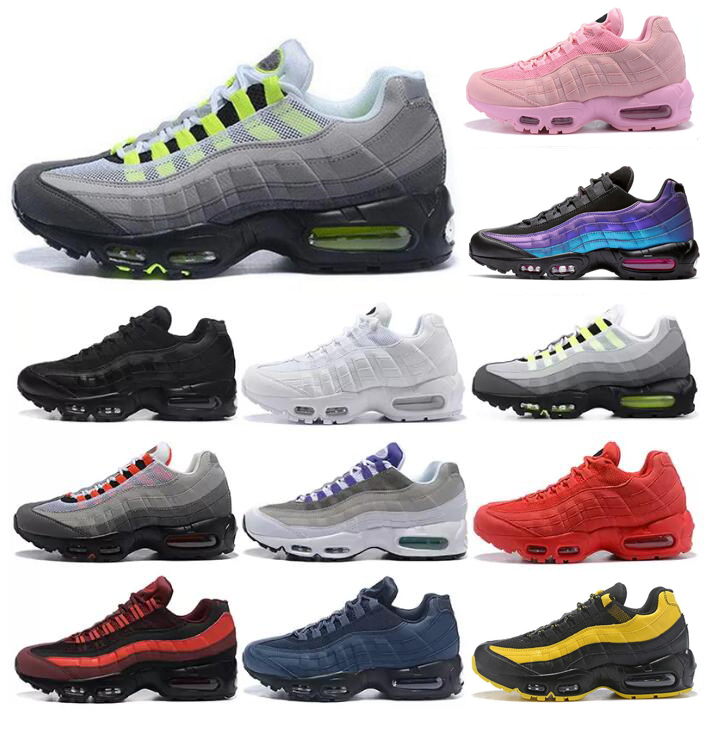 

95 Running Shoes Triple Black White 95s Worldwide Neon Laser Fuchsia Red Yellow Orbit Bred Aqua Men Women Trainers Outdoor airmax Sports Sneakers 36-45, Buy box