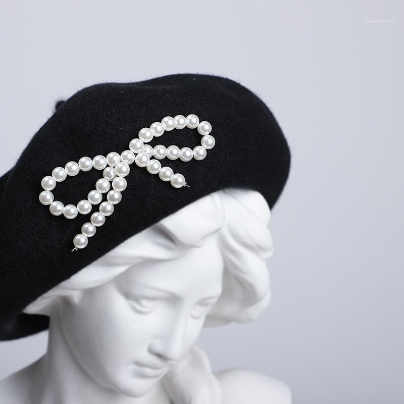 Berets &Dolphin Luxury Women Fine Wool British Style Japanese Wild Pearl Bowknot Black Artist Cap Winter Painter Beanie Hats, Wine red
Berets &Dolphin Luxury Women Fine Wool British Style Japanese Wild Pearl Bowknot Black Artist Cap Winter Painter Beanie Hats, Wine red