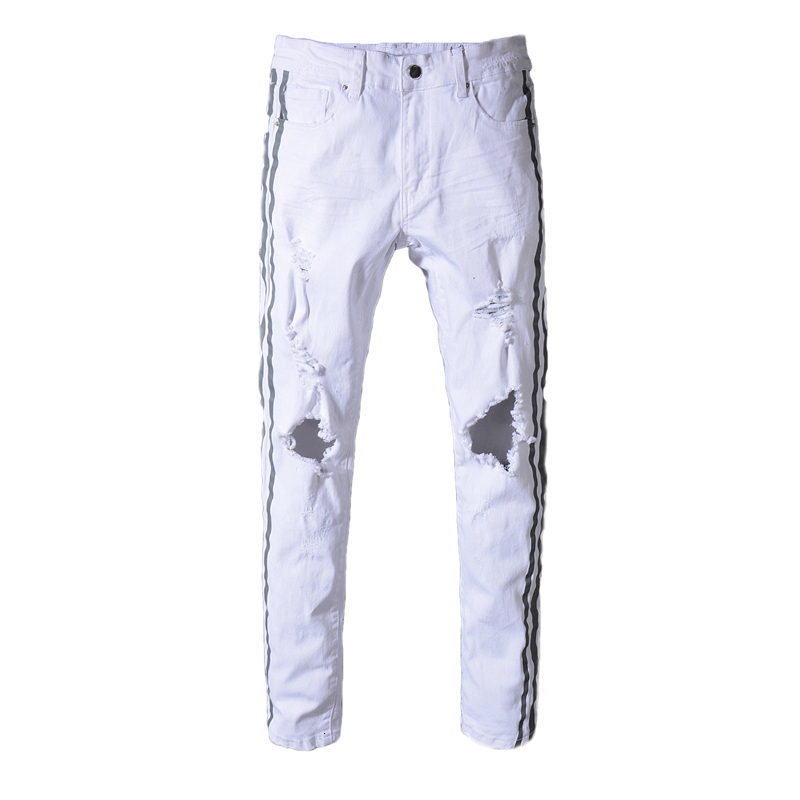 2021 New Men's Trousers Street Brand Summer White Ripped Jeans Male Hair Stylist Slim Slimming Dnim Pants 5342 Jlpm
2021 New Men's Trousers Street Brand Summer White Ripped Jeans Male Hair Stylist Slim Slimming Dnim Pants 5342 Jlpm