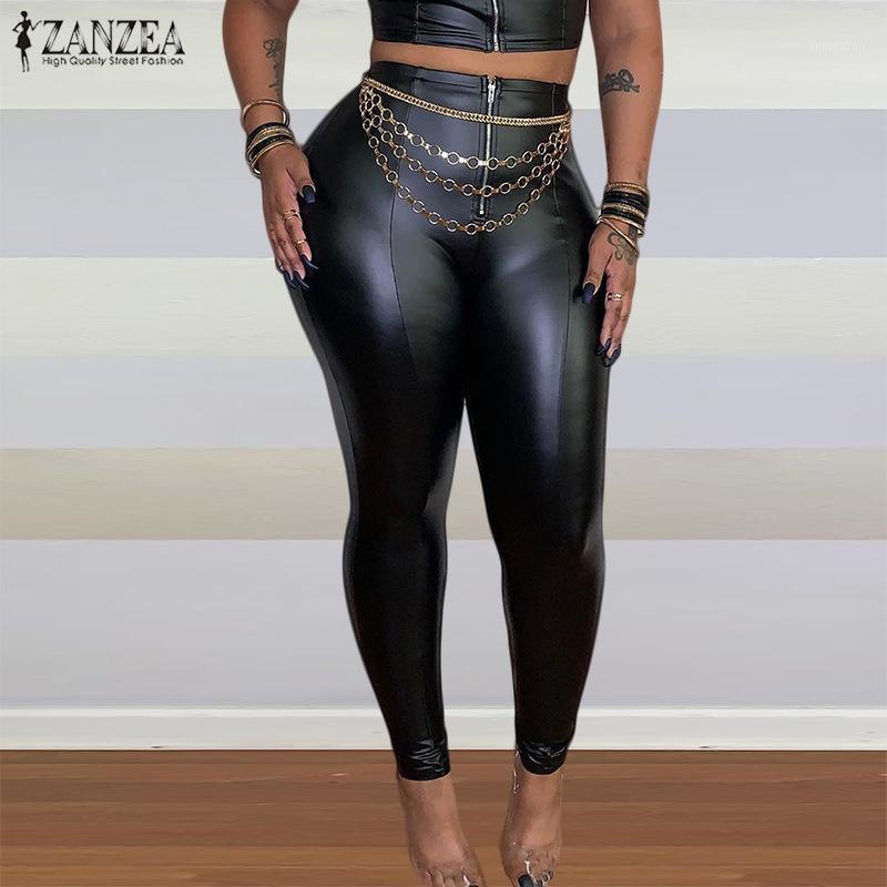 Women's Pants & Capris 2021 ZANZEA Fashion PU Leather Sexy Solid Slim Pencil Women High Waist Zip Up Long Trousers Female Leggings Pantalon, Black;white
Women's Pants & Capris 2021 ZANZEA Fashion PU Leather Sexy Solid Slim Pencil Women High Waist Zip Up Long Trousers Female Leggings Pantalon, Black;white