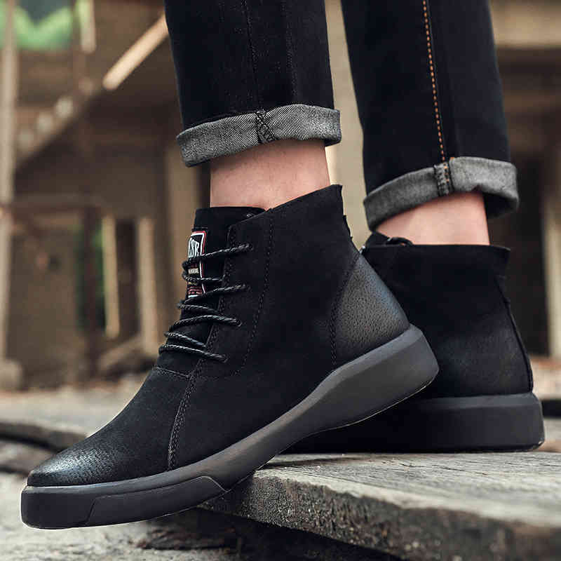 dress shoes winter boots men shoes autumn fashion work outdoor cow suede leather lace-up ankle military bkw1, Black
dress shoes winter boots men shoes autumn fashion work outdoor cow suede leather lace-up ankle military bkw1, Black