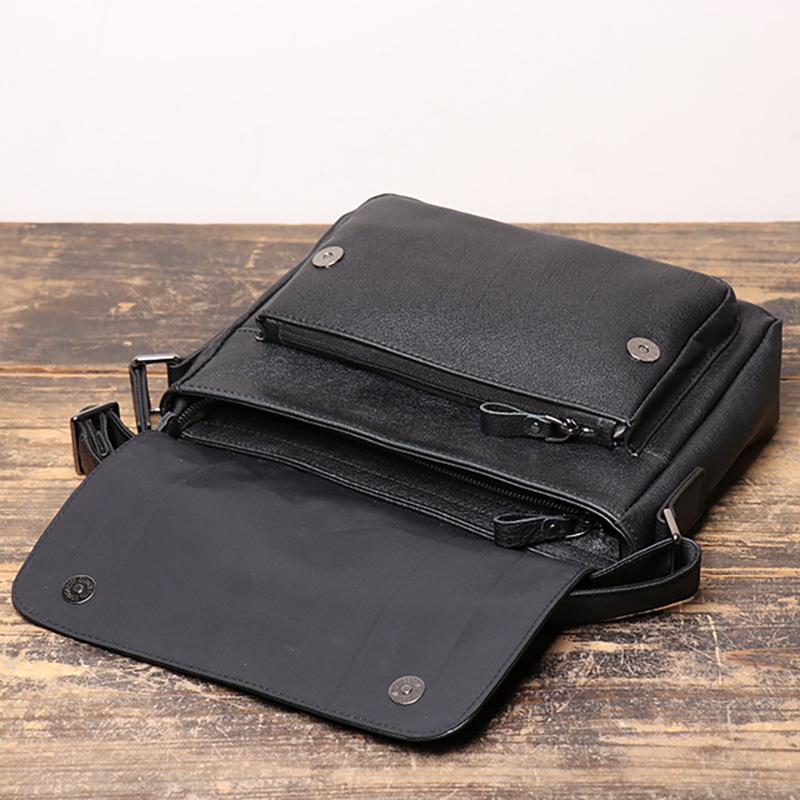 All-match AETOO Fashion Men's Leather Shoulder Bag, Casual Stiletto Bag