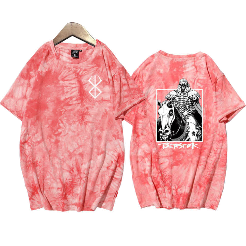 Hot Anime Berserk Tie Dye T-shirt Short Sleeve O-Neck Y0809