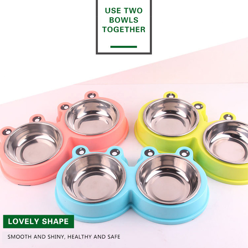 Double Pet Cat Bowls Durable Stainless Steel Non-skid feeder for small medium dogs cats Food Water Feeding pets Bowl Accessories
Double Pet Cat Bowls Durable Stainless Steel Non-skid feeder for small medium dogs cats Food Water Feeding pets Bowl Accessories