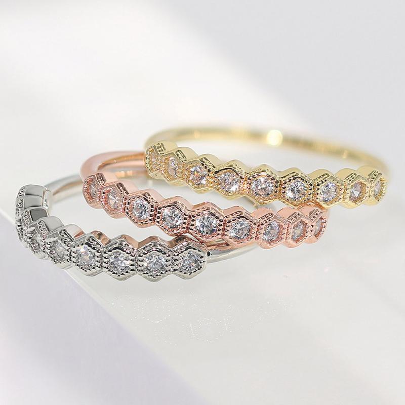 Cluster Rings For Women Girls Simple Geometric Hexagone Zircon Rose Gold Silver Color Midi Ring Daily Gift Fashion Jewelry R919, Golden;silver
Cluster Rings For Women Girls Simple Geometric Hexagone Zircon Rose Gold Silver Color Midi Ring Daily Gift Fashion Jewelry R919, Golden;silver