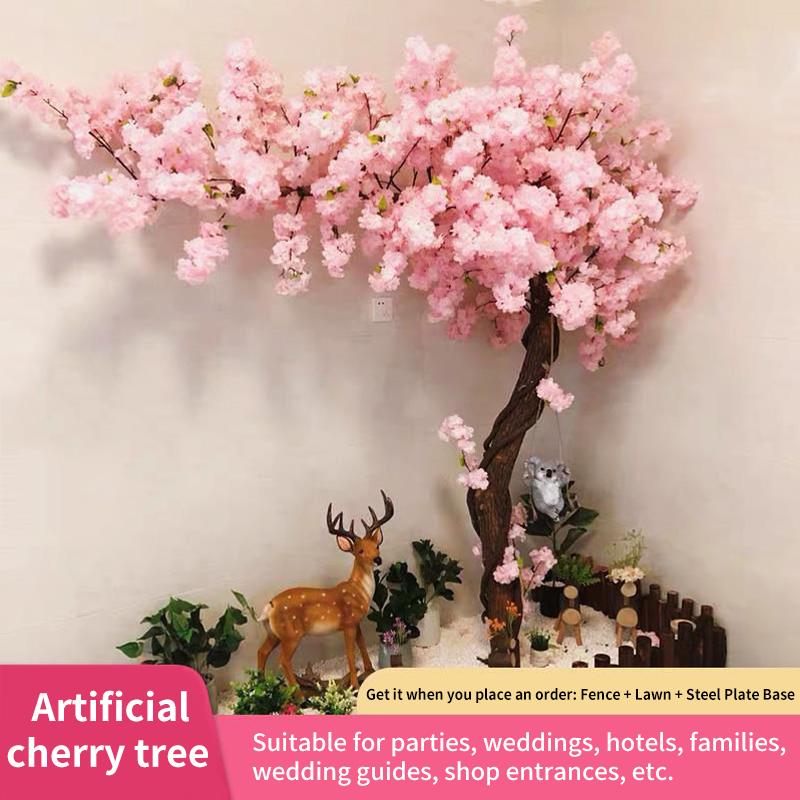 Decorative Flowers & Wreaths Artificial Cherry Tree Simulation Plant Wedding Party Festival Decoration Fake Peach El Stage Outdoor Garden