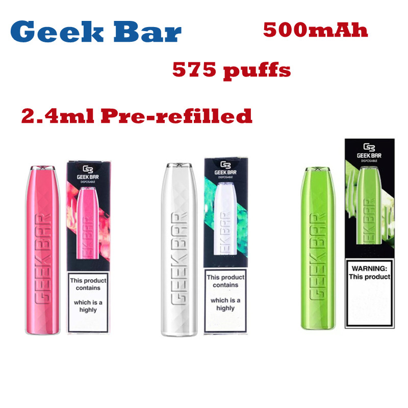 Geek BAR Disposable E cigarettes 575 Puffs Vape Pen 2.4ml Prefilled pods Cartridge 500mAh Battery Starter Kit
Geek BAR Disposable E cigarettes 575 Puffs Vape Pen 2.4ml Prefilled pods Cartridge 500mAh Battery Starter Kit
