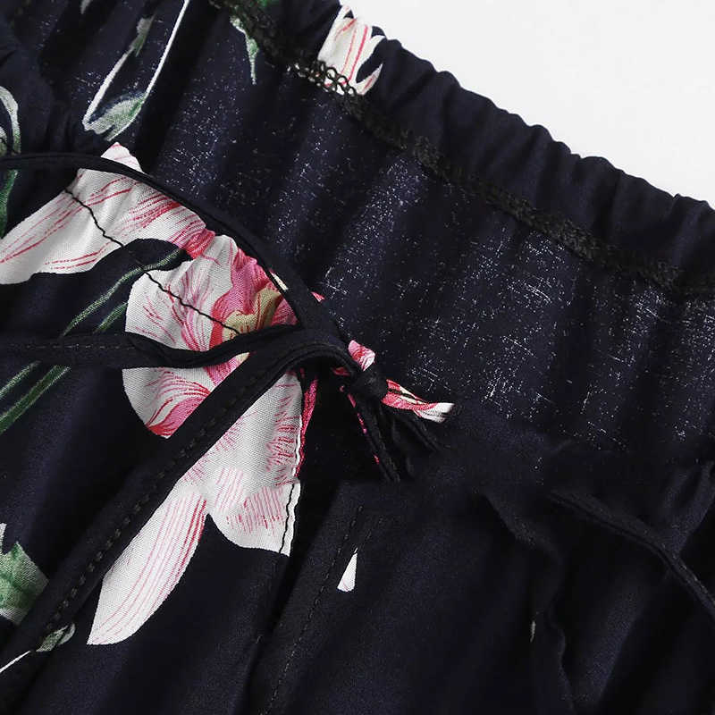 Women Rompers Flower print Jumpsuit Summer Short Off shoulder Overalls Female chest wrapped strapless Playsuit 210607