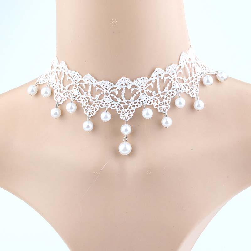 White Lace Choker Necklace Vintage Imitation Pearl For Women Wedding Statement Necklaces Bridal Jewelry 2021 Chokers, Golden;silver
White Lace Choker Necklace Vintage Imitation Pearl For Women Wedding Statement Necklaces Bridal Jewelry 2021 Chokers, Golden;silver