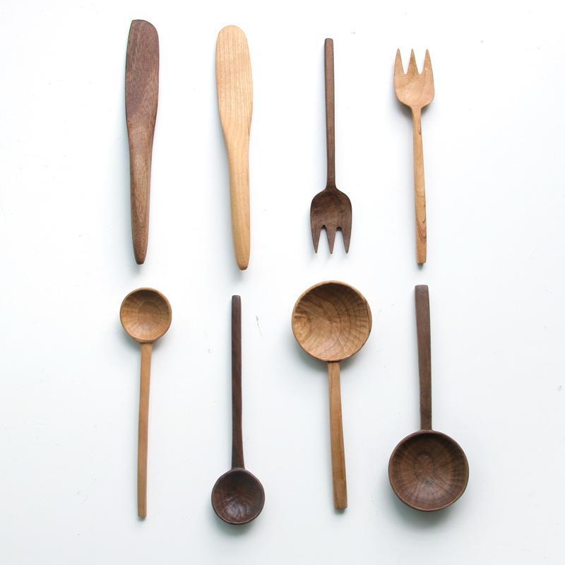 Wood Dinnerware Set Cutlery Spoon Fork Buttler Knife Eco Friendly Table Set Black Walnut/cherry Wood Spoon and Fork
Wood Dinnerware Set Cutlery Spoon Fork Buttler Knife Eco Friendly Table Set Black Walnut/cherry Wood Spoon and Fork