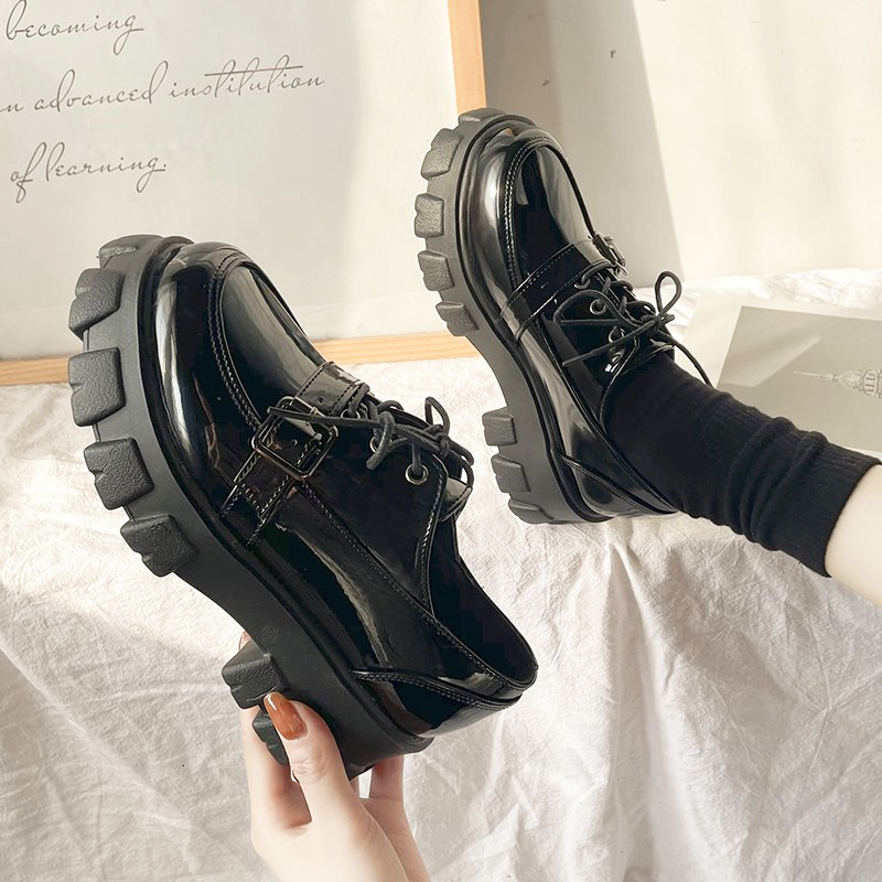 2021 New Women Patent Leather Chunky Heels Casual Lace Up Pumps Woman Black Gothic Buckle Creepers Shoes 300x
2021 New Women Patent Leather Chunky Heels Casual Lace Up Pumps Woman Black Gothic Buckle Creepers Shoes 300x