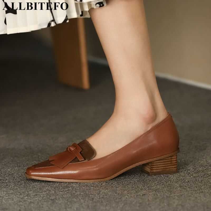 ALLBITEFO fashion tassel genuine leather+Horse hair thick heels office ladies shoes high heels party women shoes women heels 210611, As picture
ALLBITEFO fashion tassel genuine leather+Horse hair thick heels office ladies shoes high heels party women shoes women heels 210611, As picture