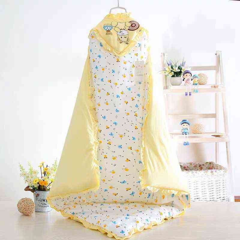 Autumn Winter Baby Sleeping Bag Cotton Envelope Blankets Cartoon born Swaddle Wrap 211105