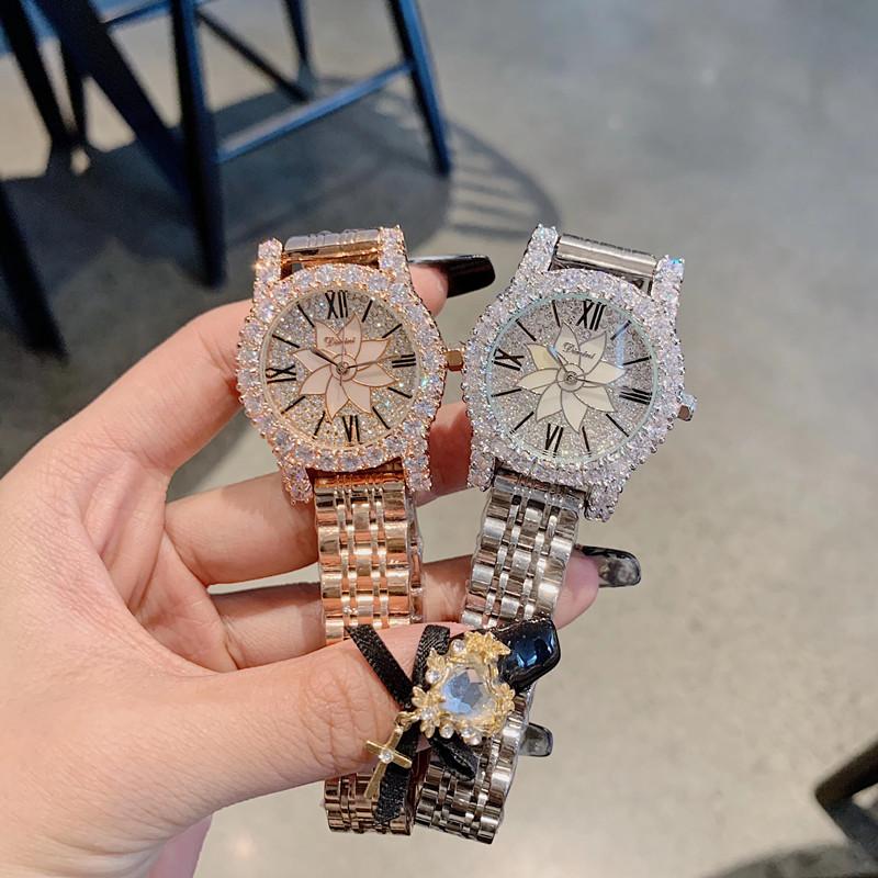 Wristwatches Brand Vintage Roman Number Women Business Dress Watches Full Crystals Shell Flower Lotus Watch Steel Bracelet Wrist, Small full silver
Wristwatches Brand Vintage Roman Number Women Business Dress Watches Full Crystals Shell Flower Lotus Watch Steel Bracelet Wrist, Small full silver