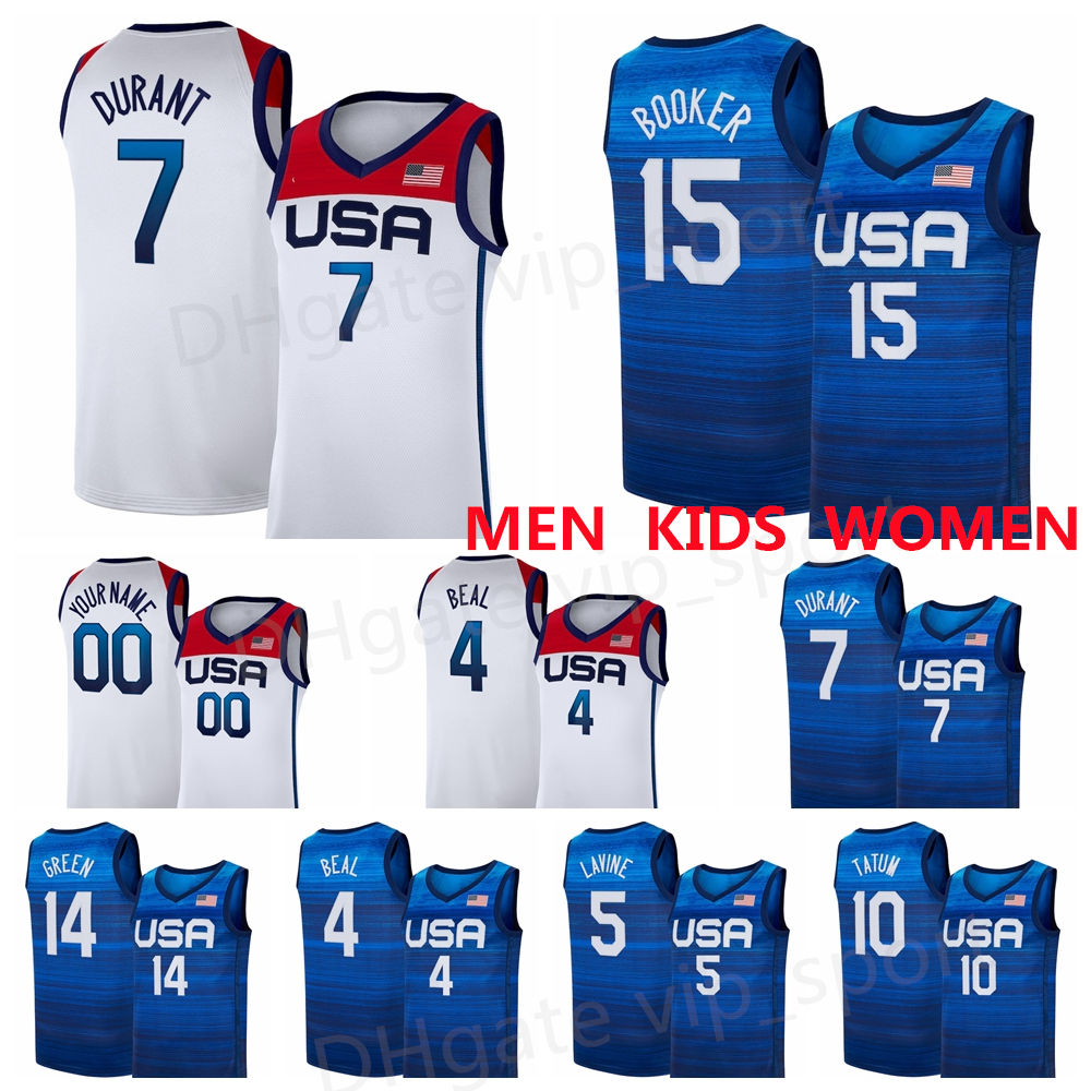 US Basketball Jersey 2020 Summer Olympics 7 Blue Kevin Durant 15 Devin Booker 6 Damian Lillard 10 Jayson Tatum 5 Zach LaVine Khris Middleton USA 2021 National Team, Kids red
US Basketball Jersey 2020 Summer Olympics 7 Blue Kevin Durant 15 Devin Booker 6 Damian Lillard 10 Jayson Tatum 5 Zach LaVine Khris Middleton USA 2021 National Team, Kids red
