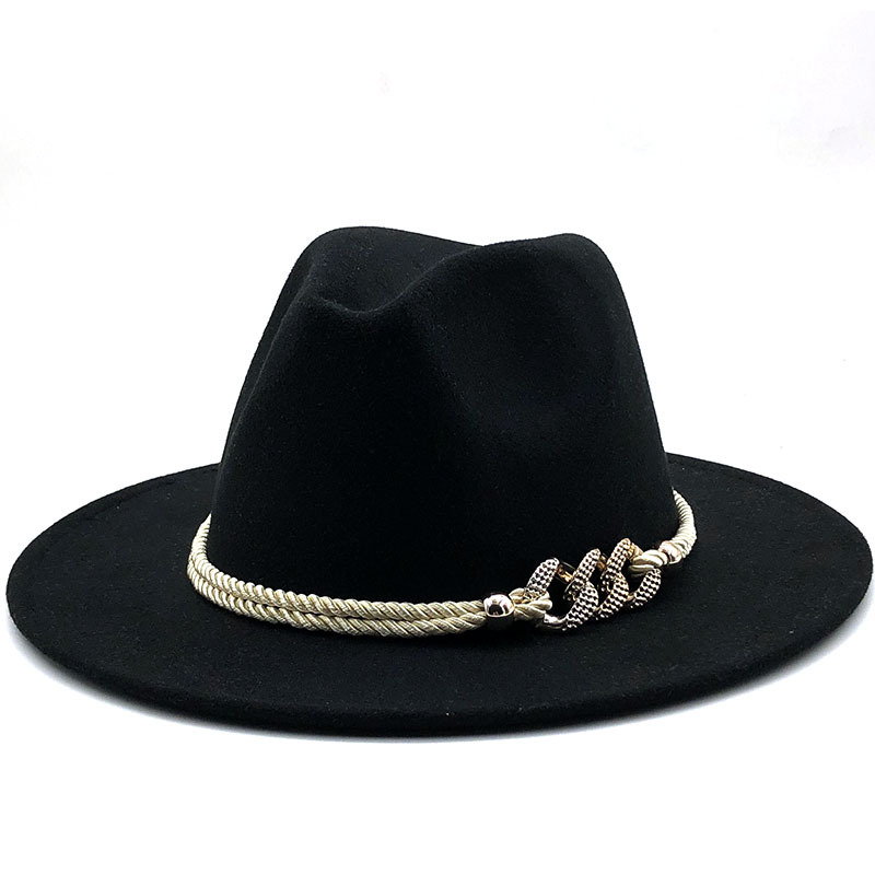 Wide Brim Hats Women Men Wool Felt Jazz Fedora Panama Style Cowboy Trilby Party Formal Dress Hat Large Size Yellow White 58-60CM a6