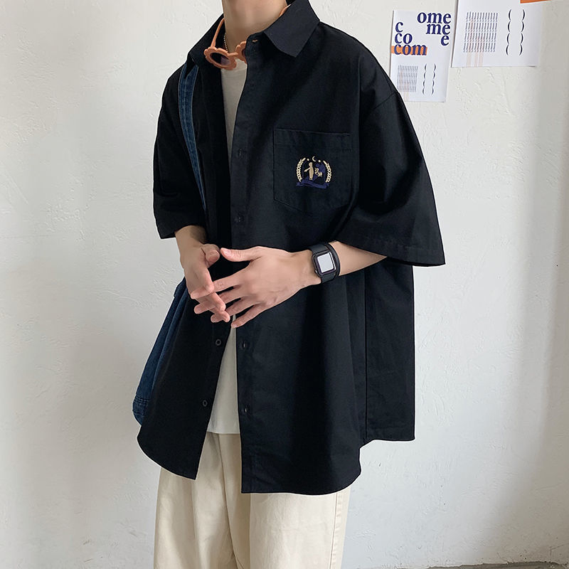 2021 New Men's Solid Color Hawaiian Loose Cotton Short-sleeved Coat Printed Shirt Camisa Masculina Streetwear Fashion Shirts Z55i, White
2021 New Men's Solid Color Hawaiian Loose Cotton Short-sleeved Coat Printed Shirt Camisa Masculina Streetwear Fashion Shirts Z55i, White