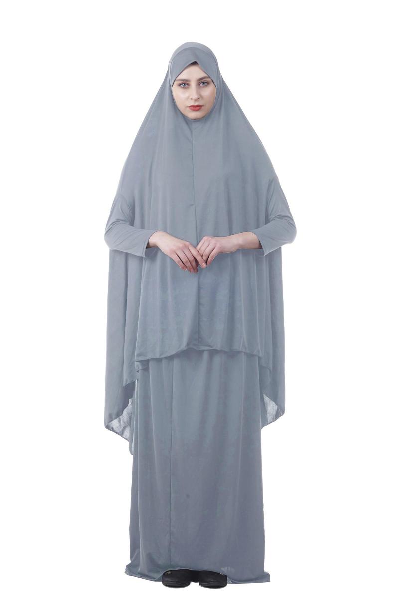 Ethnic Clothing 2pcs Muslim Women Long Robe Dubai Head Cover Hijab Dress Jellaba Khimar Worship Middle East Prayer Kaftan Ramadan