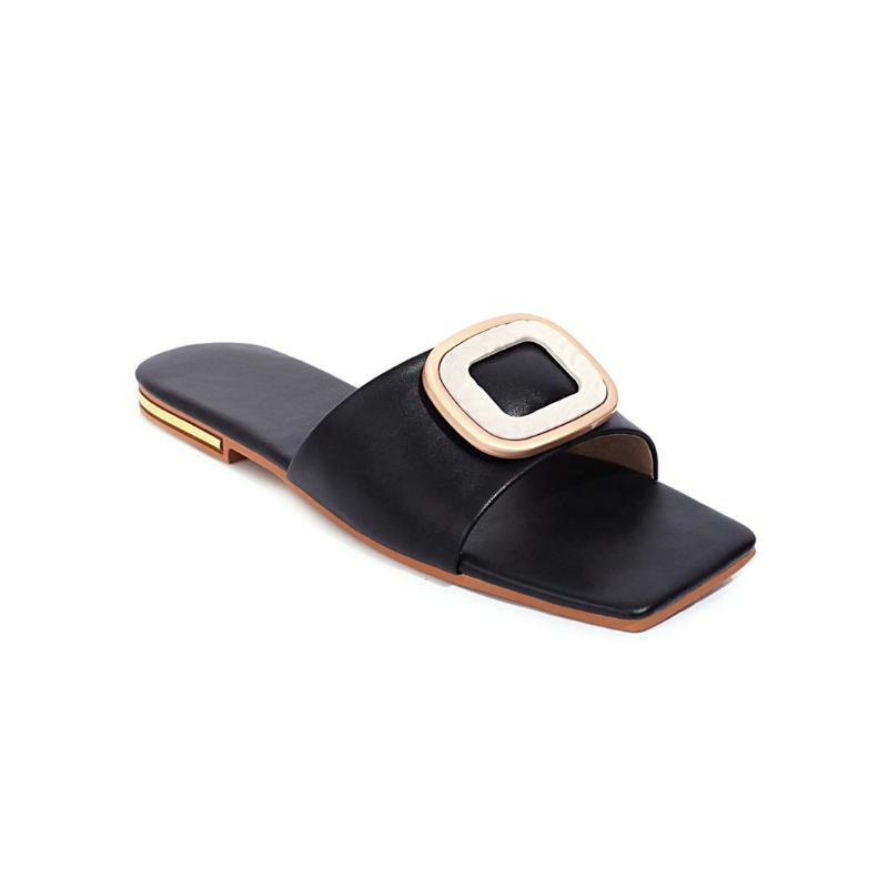 New 2021 Ladies Summer Outside Modern Slippers For Women Flats Synthetic Leather Black Button Square Peep Toe Fashion Slippers
New 2021 Ladies Summer Outside Modern Slippers For Women Flats Synthetic Leather Black Button Square Peep Toe Fashion Slippers