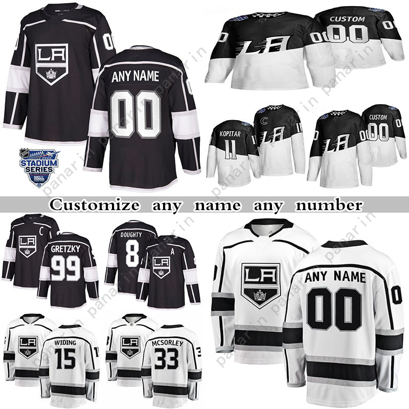 Custom Los Angeles Kings hockey jerseys 99 Wayne Gretzky 32 Jonathan Quick 11 Anze Kopitar 77 Jeff Carter any number and name, White
Custom Los Angeles Kings hockey jerseys 99 Wayne Gretzky 32 Jonathan Quick 11 Anze Kopitar 77 Jeff Carter any number and name, White