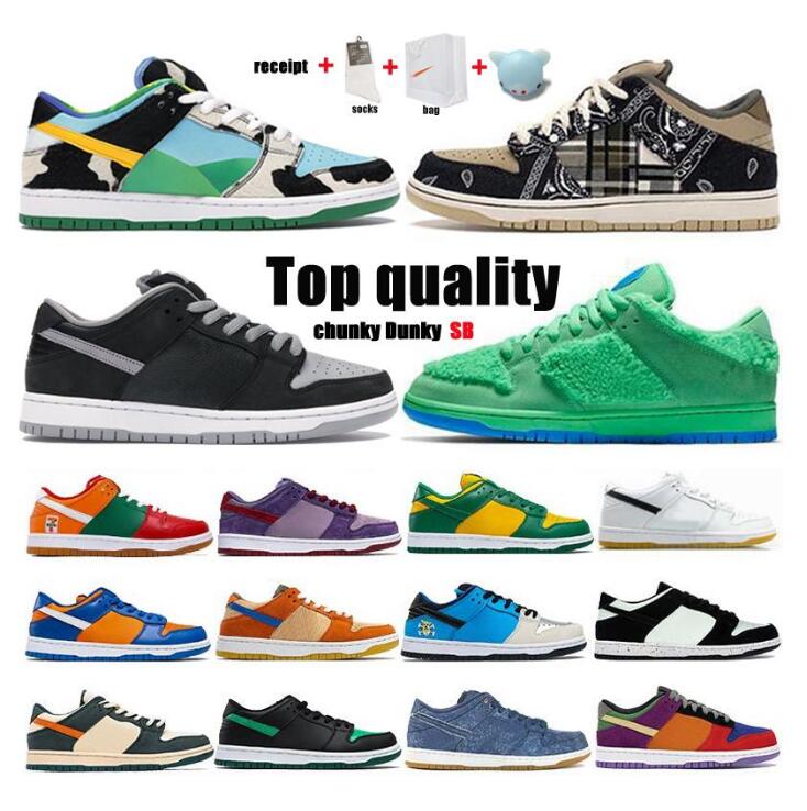 New shadow TRD QS Chunky Dunky Platform Low skateboard Sean Chicago Travis Scotts University red women men Running shoes Sports Sneakers